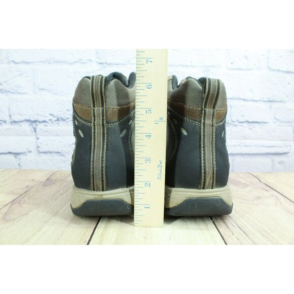 LL Bean Model 4 Brown Suede Waterproof Lace Up Trail Hiking Boots Size 9 Wide - Picture 6 of 9